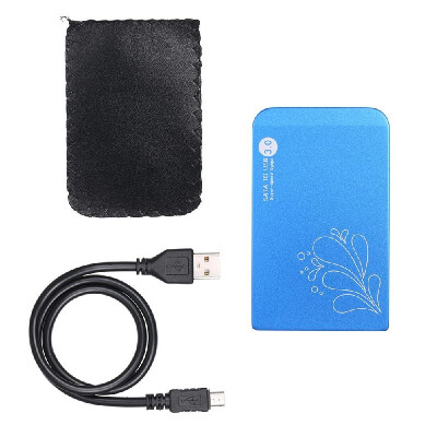 

25 Inch HDD Case USB30 to SATA HDD Converter Adapter External Case 4TB Hard Disk Drive Box External HDD EnclosureBlue