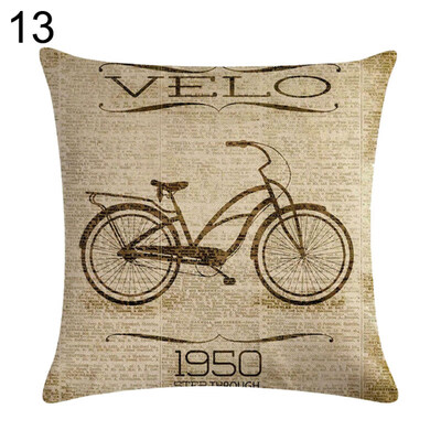 

Lovely Bike Letter Throw Pillow Protector Case Cushion Cover Bedding Articles