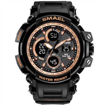 

SMAEL Sport Watch for Men Dual Time Display Male Clock
