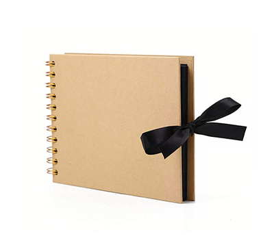

Album Bow Ribbon Handmade Photo Album Kraft Paper Scrapbook