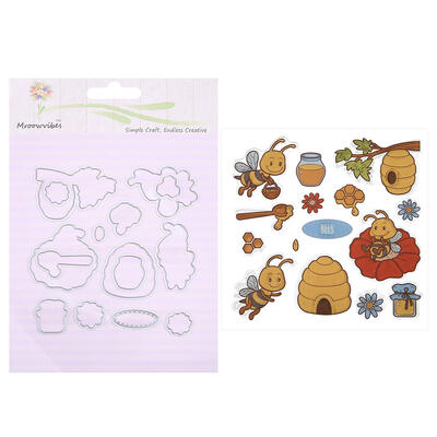 

Silicone Bee SealCutting Dies Stencil Scrapbooking Album Decor Craft Gift