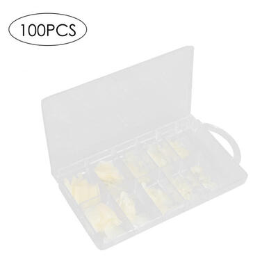

Greensen 100Pcs Natural Color False Nail Tips Full Cover Nail Art Tips Extension False Nails