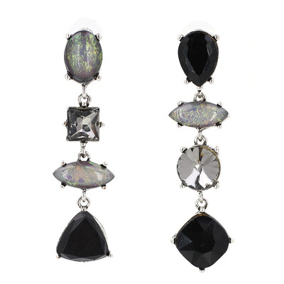 

2019 Fashion Cute Statement Earrings For Women European Style Creative Irregular Shape Artistic Rhinestone Earrings D1409