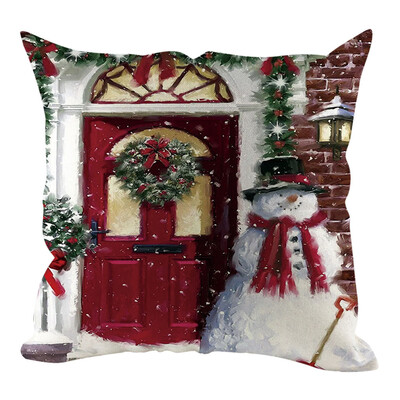 

Siaonvr Christmas Pillow Cover Pillowcases Decorative Sofa Cushion Cover Home Decoration