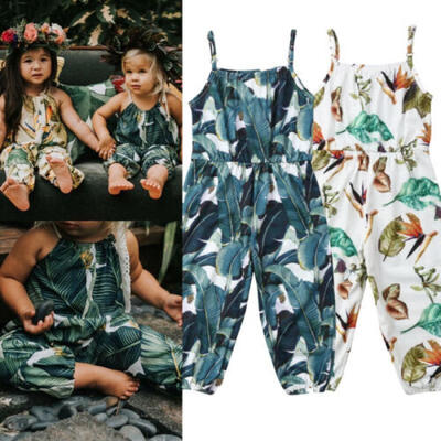 

Toddler Baby Girl Floral Boho Jumpsuit Long Romper Bodysuit Outfits Sunsuit Sets
