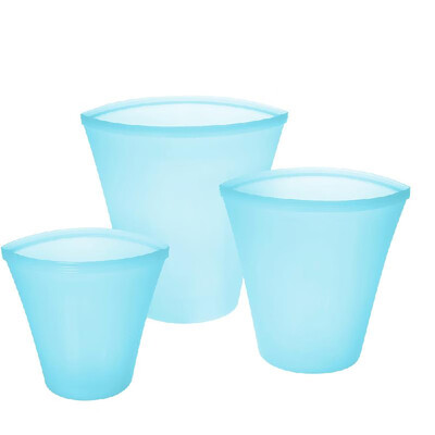 

Silicone Food Preservation Zipper Bag Multi-Functional Seal Cleanable Food Keeping Ziplock Storage Bag Bowl Cup