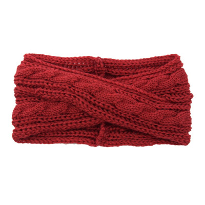 

Women Winter Warm Knitting Headbands Lady Wool Crochet Hairband Turban Head wear