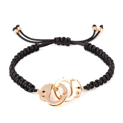 

Creative Manual Weaving Handcuffs Bracelet Female Personality Fashion Couple Bracelet Jewelry Hot Gift