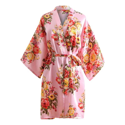 

Toponeto Women Sexy Print Blossom Kimono Dressing Gown Bath Robe Lingerie Nightdress
