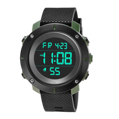 

Waterproof Sport Digital Watch Men Leather Strap LED Electronics Wristwatch