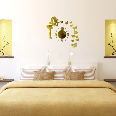 

Toponeto Removable Angel Butterfly Mirror Wall Stickers Decal Art PVC Home Room Decoratio