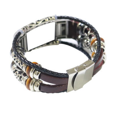 

〖Follure〗Replacement Leather Wristband Band Strap Bracelet For Fitbit Charge 2 BK