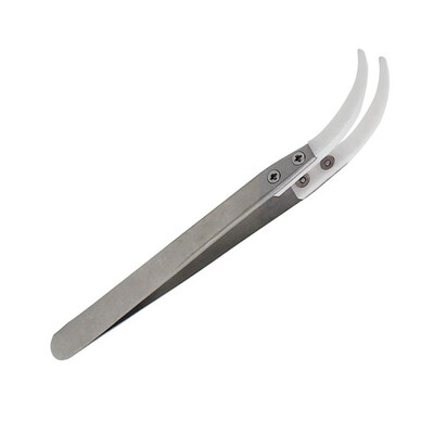 

Anti-Static Reverse Ceramic Tweezers Heat Resistant Conductive Curved Straight Tweezers