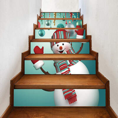 

〖Follure〗Christmas 3D Simulation stair stickers Waterproof Wall Stickers DIY Home Decor