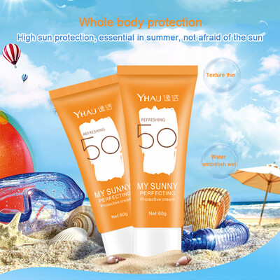 

SPF50 60g Anti UV Sun Cream Refreshing Texture Water Proof Moisture Isolation Body Sun Cream