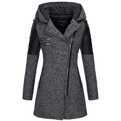 

Roseonmyhand Women Warm Slim Jacket Thick Parka Overcoat Winter Outwear Hooded Zipper Coat