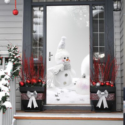 

Tailored Christmas Snowman Door Cover Cover Holiday Christmas Door Covers Decoration