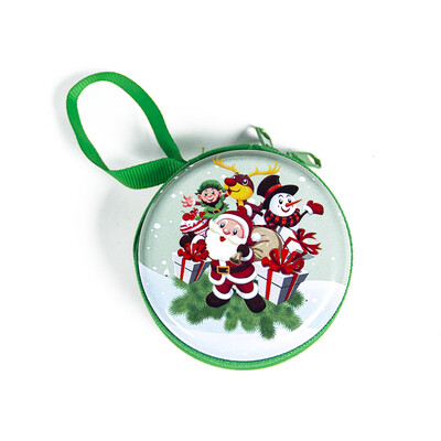 

Cartoon Tinplate Santa Coin Purse Christmas Gifts Zipper