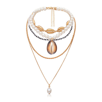 

Seed Beads Choker for Women Fashion Trendy 2019 Bohemian Summer Chic Bib Collier Femme Pearl Cowrie Shell Necklace