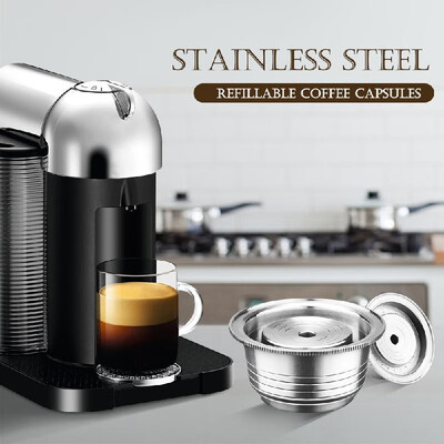 

Stainless Steel Coffee Capsules Vertuoline Pod Filters Cup 230ml Brewing Volume Reusable Refillable Coffee Capsule Coffer Set for