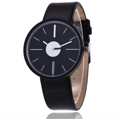 

Hot trend trend couple belt watch simple personality turntable pointer quartz watch