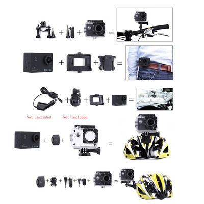 

SJCAM SJ4000 Plus Wifi 2K25601440 1080P 60fps 12MP Novatek 96660 Waterproof 30M Full HD PC Car Helmet Action Sports Camera DVR
