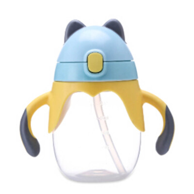 

New Cartoon Toddler Infant Kid Feeding Drinking Water Straw Bottle