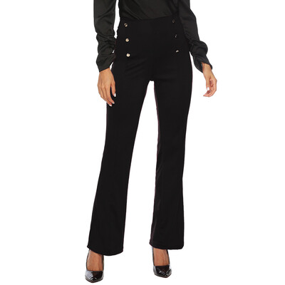 

Women Casual Solid Zipper Double-Breasted Loose Loose Long Pants