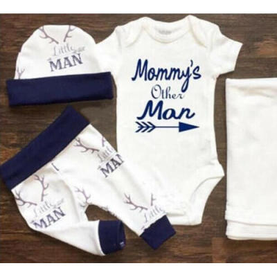 

UK Stock Newborn Baby Boy Tops Romper Pants Summer Outfits Set Clothes Tracksuit