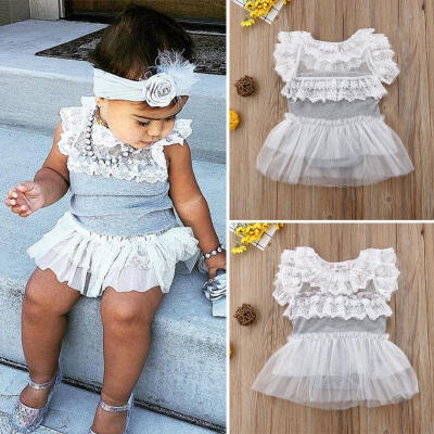 

Summer NEW Newborn Baby Girls Lace Romper Dress Jumpsuit Outfits Clothes Sunsuit