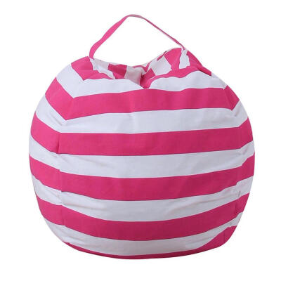 

Canvas Stuffed Plush Toy Bag Foldable Clothes Storage Bean Bag Home Pouch