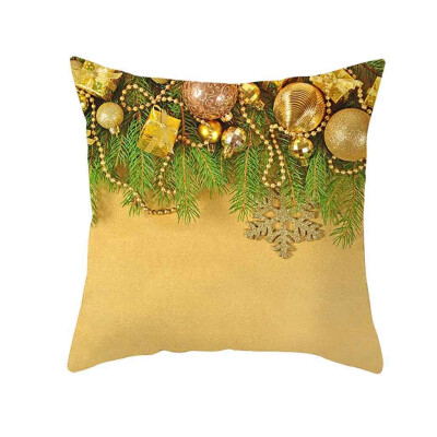 

Tailored Christmas Pillow Case Glitter Polyester Sofa Throw Cushion Cover Home Decor