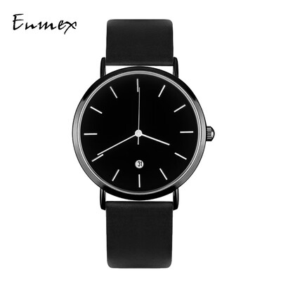 

At the beginning of the school season gift translation Enmex creative design slim calendar style mysterious cold temperament watc