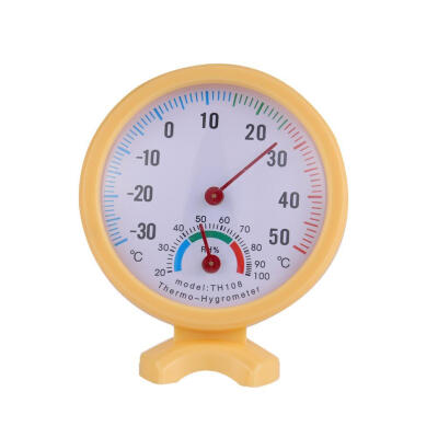 

Mini Round Clock Shaped Indoor Outdoor Hygrometer Humidity Thermometer