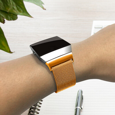 

〖Follure〗Large Replacement Milanese Stainless Steel Watch Band Strap For Fitbit Ionic BK