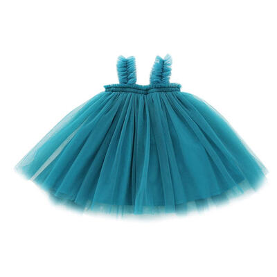 

Solid Color Baby Sling Dress Kids Girls Mesh Sleeveless Princess Dresses