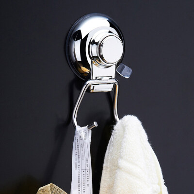 

Vacuum Suction Cup Stainless Steel Wall Double Hook Bathroom Kitchen Hanger
