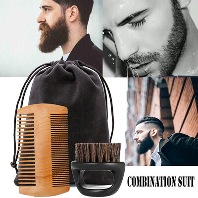 

Toponeto Mens Beard Growth Care Suit Beard Brush A Combination Of Mustache Comb
