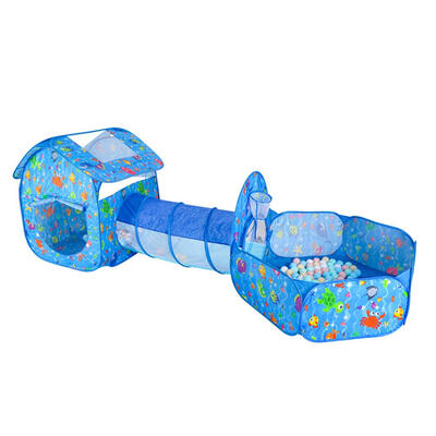 

3pcsSet Cartoon Ocean Tent Tunnel Toy Foldable Kids Outdoor Game House