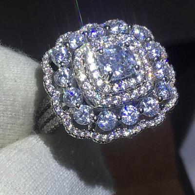 

New Cute Romantic Rhinestone Ring Crystal Exaggerated Rings For Women