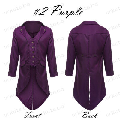 

Retro Mens Swallow-tailed Crop Coat Tuxedo Banquet Stage Tail Coat Overcoat