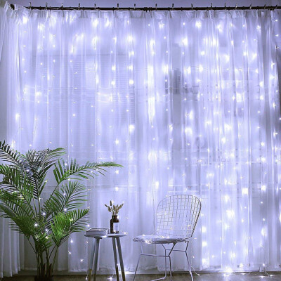 

Gobestart LED Curtain Icicle Lights with 8 Modes Curtain String Fairy Wedding Led Lights