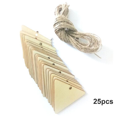 

DIY Triangle Wooden Hanging Tag with Natural Wood Chips for Wedding Decoration