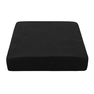 

Removable Black Knitted Sofa Cover Stretch Couch Towel Tight Wrap Slipcover