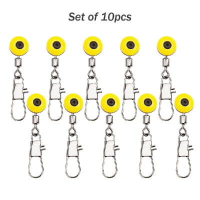 

20Pcs Fishing Space Beans Rolling Swivel Float Connectors Running Beads Snap Links Swivels Fishing Accessories