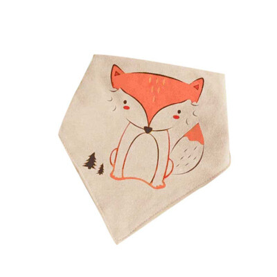 

Baby Bibs Triangle Bandana Bibs Cotton Cartoon Animal Print Baby Accessories Bib Burp Cloth