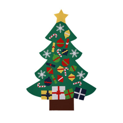 

Power Felt Christmas Tree with Lovely Ornaments Door Wall Hanging Decoration New Year Christmas Children Christmas Gifts