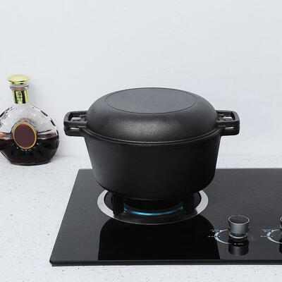 

Greensen 2 in 1 Seasoned Cast Iron Double Dutch Oven Combo CookerDouble Dutch Oven Cast Iron Double Dutch Oven