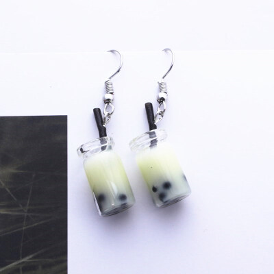 

EK642 Hot Creative Unique Bubble Tea Drop Earrings for Women Personality Milk Tea Drink Earring Funny Party Jewelry Girl Gift