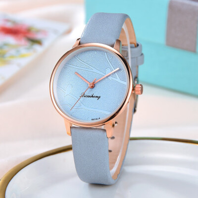 

RM Licaihong Fashion Simple Watch Branch Bird Dial Belt Quartz Watch Female Watch